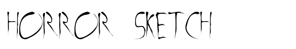Horror Sketch font preview